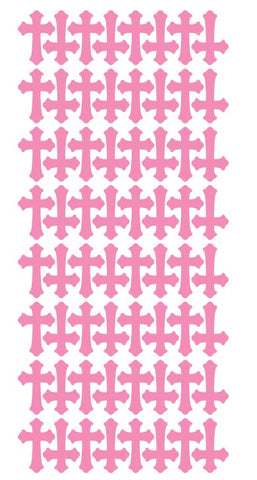 Pink Cross Stickers 1" DC24-045