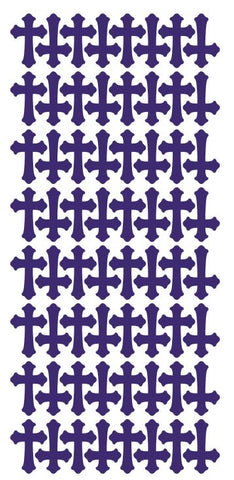 Purple Cross Stickers 1" DC24-404