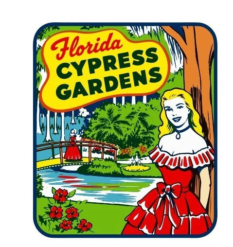 Cypress Gardens Florida Vintage Style Sticker Decal R8638