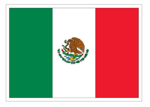 Mexico Flag Sticker F02 YOU CHOOSE SIZE Mexican