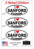 3 Pack Sanford Florida Helmet Sticker SS25 Wholesale