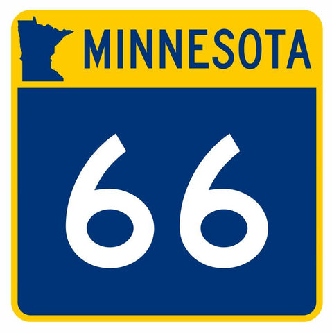 Minnesota State Highway 66 Sticker R2788 Highway Sign Road Sign YOU CHOOSE SIZE