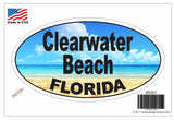 Clearwater Beach Florida Oval Bumper Sticker SS07 Wholesale