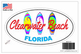 Clearwater Beach Florida Oval Bumper Sticker SS10 Wholesale