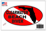Clearwater Beach Florida Oval Bumper Sticker SS12 Wholesale