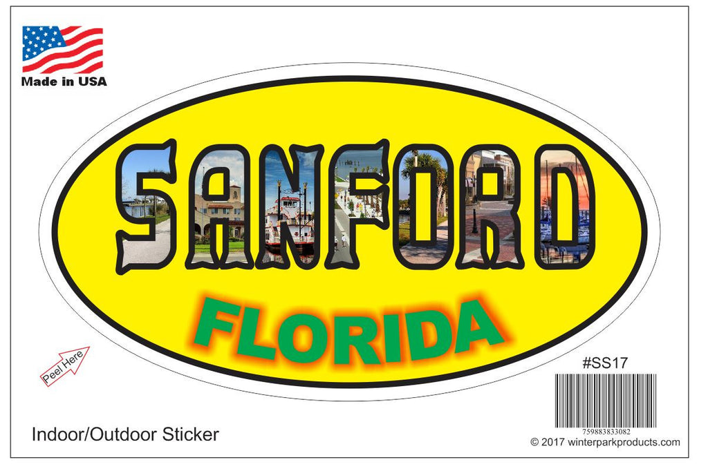 Sanford Florida Oval Bumper Sticker SS17