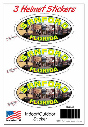 3 Pack Sanford Florida Helmet Sticker SS23 Wholesale