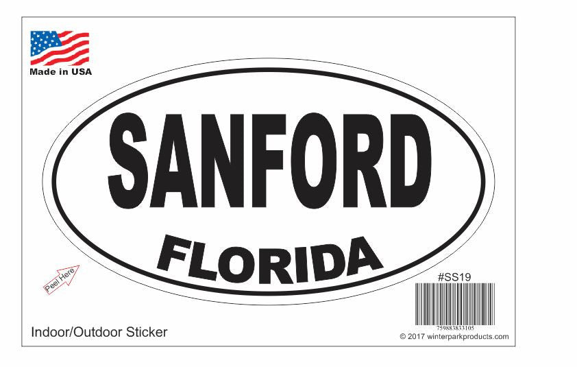 Sanford Florida Oval Bumper Sticker SS19