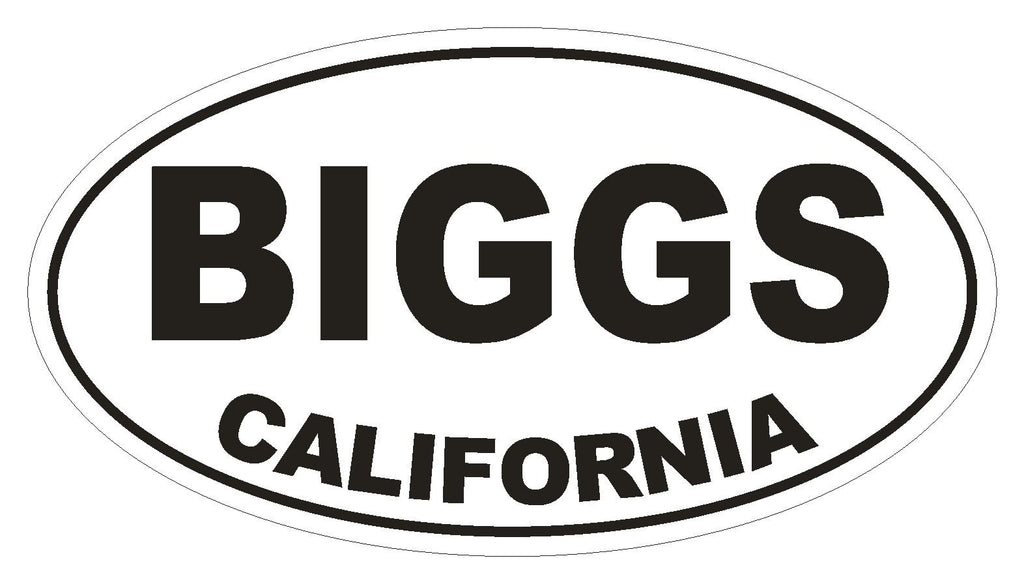 Biggs California Oval Bumper Sticker or Helmet Sticker D2764 Euro Oval - Winter Park Products