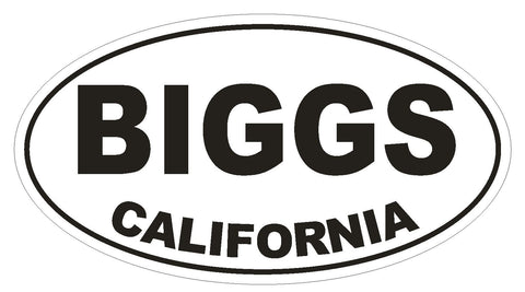 Biggs California Oval Bumper Sticker or Helmet Sticker D2764 Euro Oval - Winter Park Products