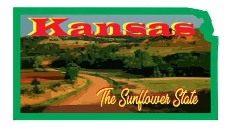 Kansas Sticker Decal R7031