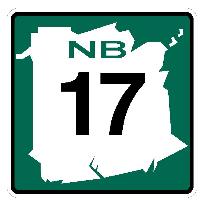 New Brunswick Route 17 Sticker Decal R4759 Canada Highway Route Sign Canadian