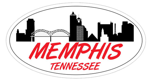 Memphis Tennessee Oval Bumper Sticker or Helmet Sticker D5532