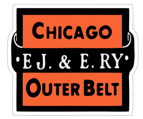 Elgin Joliet & Eastern Railway Sticker Decal R6972 Railroad Train Sign Chicago