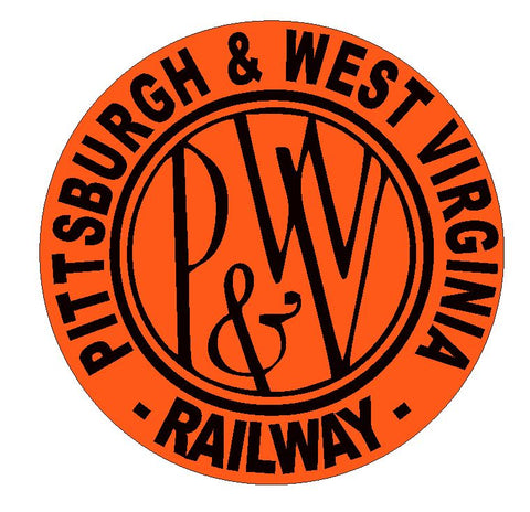 Pittsburgh & West Virginia Railway Sticker / Decal R4632 Railroad Train