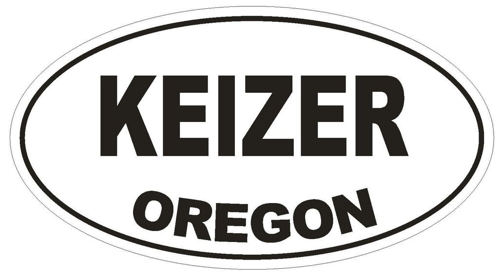 Keizer Oregon Oval Bumper Sticker or Helmet Sticker D2756 Euro Oval - Winter Park Products