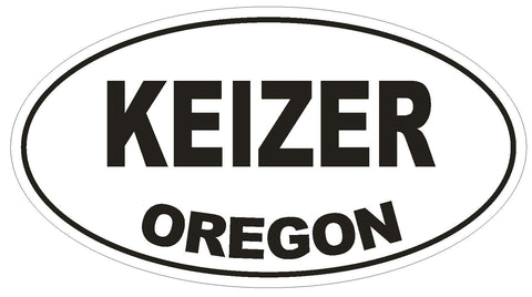Keizer Oregon Oval Bumper Sticker or Helmet Sticker D2756 Euro Oval - Winter Park Products