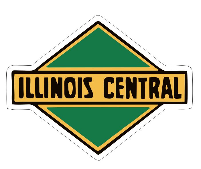 Illinois Central Railroad Sticker Decal R6990 Railway Train Sign