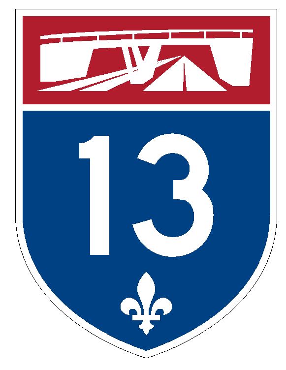 Quebec Autoroute 13 Sticker Decal R4810 Canada Highway Route Sign Canadian