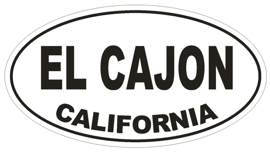 El Cajon California Oval Bumper Sticker or Helmet Sticker D2855 Euro Oval - Winter Park Products