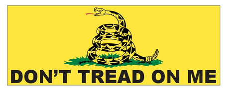 Don't Tread On Me Bumper Sticker or Helmet Sticker D3749 2nd Amendment