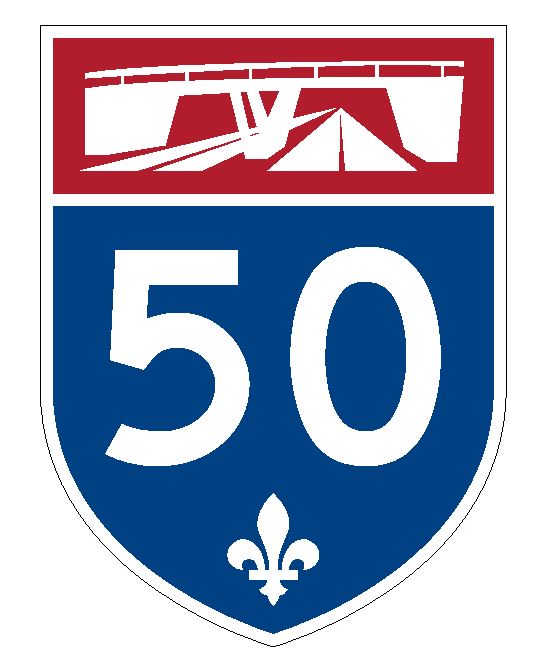 Quebec Autoroute 50 Sticker Decal R4823 Canada Highway Route Sign Canadian
