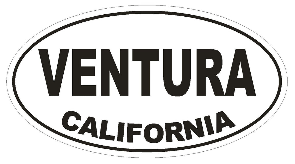 Ventura California Oval Bumper Sticker or Helmet Sticker D2831 Euro Oval - Winter Park Products
