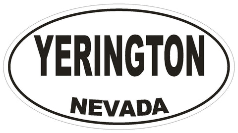 Yerington Nevada Oval Bumper Sticker or Helmet Sticker D2894 Euro Oval - Winter Park Products