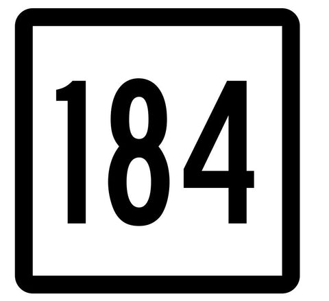 Connecticut State Highway 184 Sticker Decal R5194 Highway Route Sign