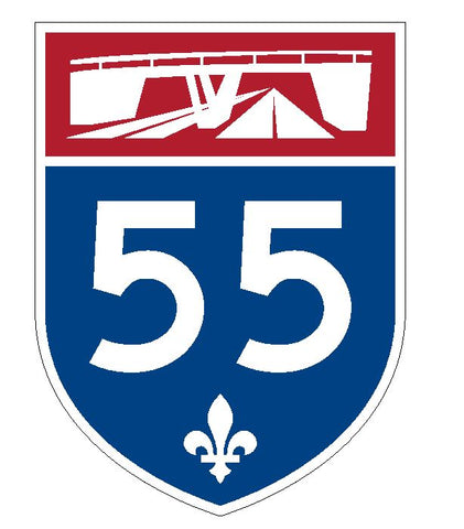 Quebec Autoroute 55 Sticker Decal R4825 Canada Highway Route Sign Canadian