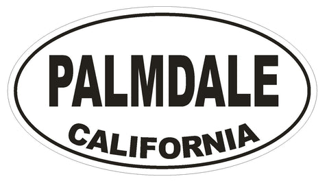Palmdale California Oval Bumper Sticker or Helmet Sticker D2807 Euro Oval - Winter Park Products