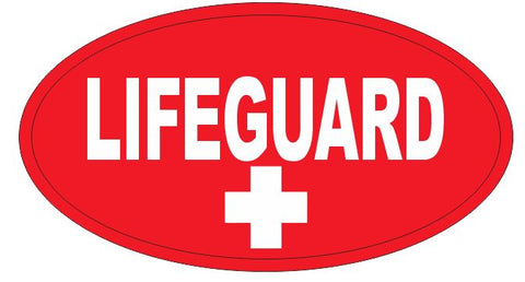 Lifeguard Sticker Oval Bumper Sticker or Helmet Sticker D3826