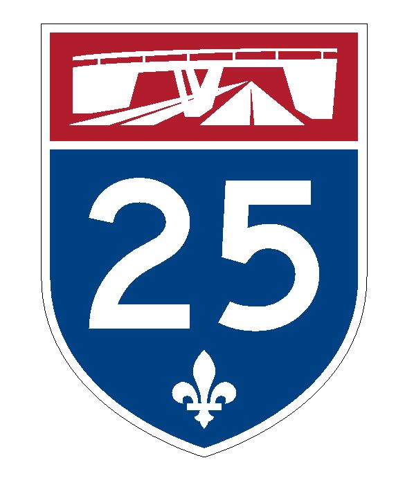 Quebec Autoroute 25 Sticker Decal R4819 Canada Highway Route Sign Canadian