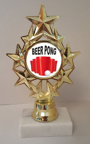Beer Pong Trophy 7" Tall  AS LOW AS $3.99 each FREE SHIPPING T04N3