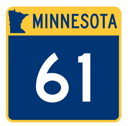 Minnesota State Highway 61 Sticker Decal R4653 Highway Route Sign