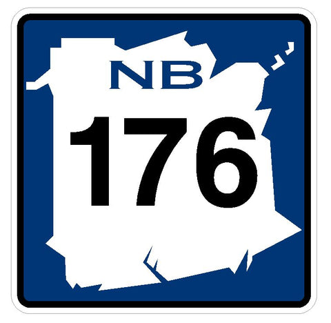 New Brunswick Route 176 Sticker Decal R4805 Canada Highway Route Sign Canadian
