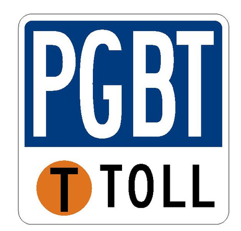 Texas PGBT President George Bush Turnpike Sticker R4471 Highway Sign Decal