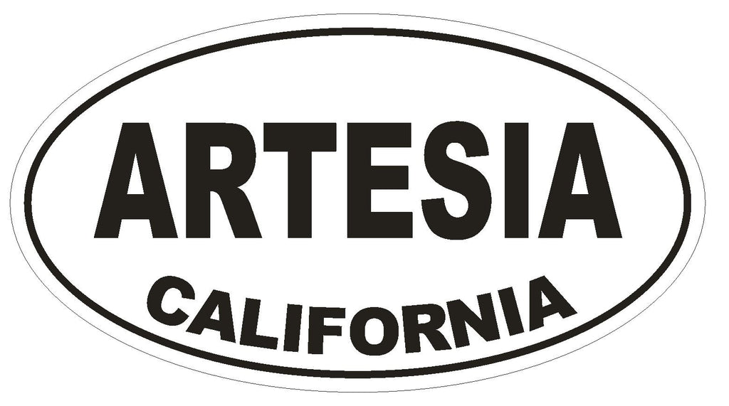 Atresia California Oval Bumper Sticker or Helmet Sticker D2850 Euro Oval - Winter Park Products