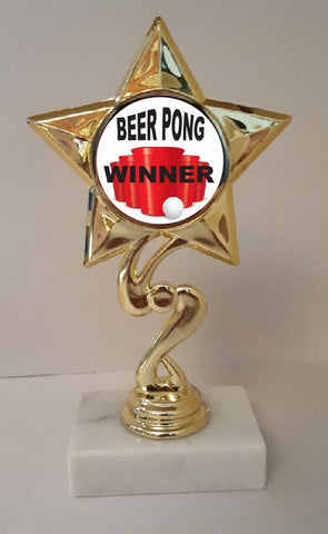 Beer Pong Trophy 7" Tall  AS LOW AS $3.99 each FREE SHIPPING T03N4 Winner