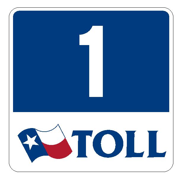 Texas Toll Road 1 Sticker R4461 Highway Sign Road Sign Decal