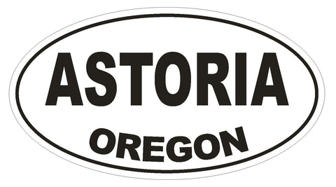 Astoria Oregon Oval Bumper Sticker or Helmet Sticker D2751 Euro Oval - Winter Park Products