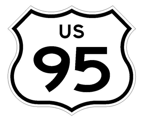 US Route 95 Sticker R4427 Highway Sign Road Sign Decal