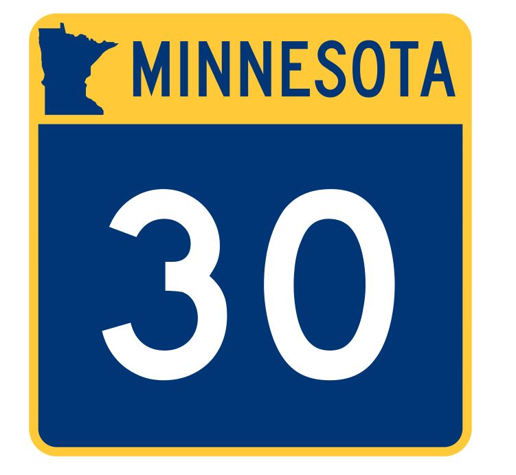 Minnesota State Highway 30 Sticker Decal R4726 Highway Route Sign