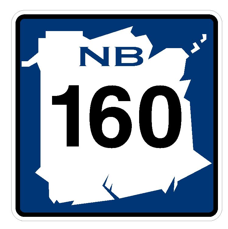 New Brunswick Route 160 Sticker Decal R4799 Canada Highway Route Sign Canadian