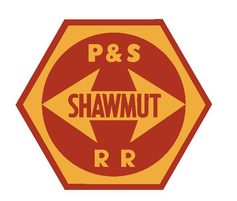 Pittsburg and Shawmut Railroad Sticker Decal R4649 Railway Train