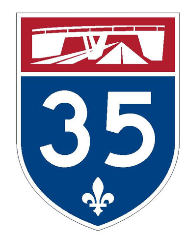 Quebec Autoroute 35 Sticker Decal R4822 Canada Highway Route Sign Canadian