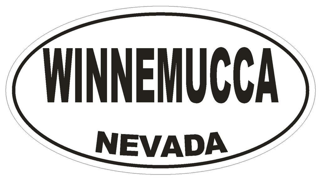 Winnemucca Nevada Oval Bumper Sticker or Helmet Sticker D2893 Euro Oval - Winter Park Products