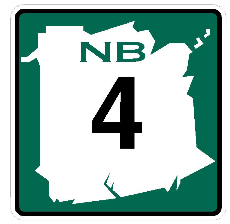 New Brunswick Route 4 Sticker Decal R4753 Canada Highway Route Sign Canadian