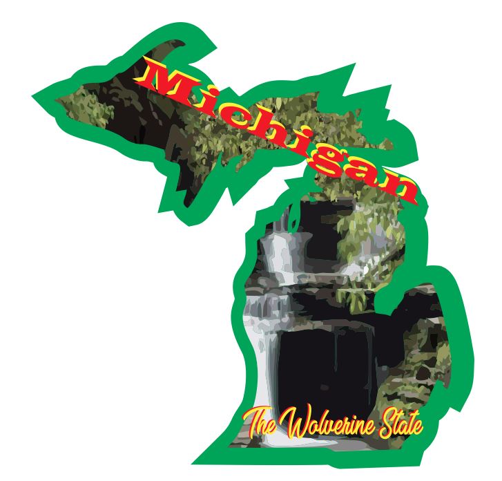 Michigan Sticker Decal R7037