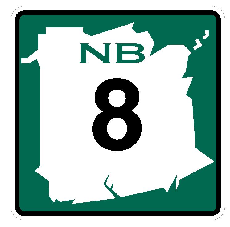 New Brunswick Route 8 Sticker Decal R4755 Canada Highway Route Sign Canadian